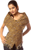 31% OFF on Exotic India Checkered Pure Wool Women's Scarf
