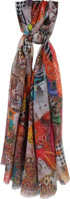 60% OFF on SuperDrool Graphic Print Cashmere, Modal Women's Scarf