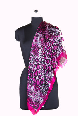 8% OFF on Visaga Printed Silk Women's Scarf