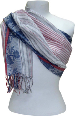 30% OFF on Dushaalaa Striped Cotton/Linen Women's Scarf