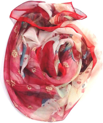 11% OFF on Indian Swan Graphic Print Cotton Women's Scarf