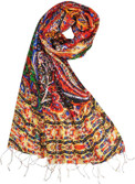 75% OFF on Elabore Printed Silk Women's Scarf