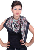 Chhabra 555 Printed Satin Women's Scarf