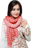 9% OFF on Ghasitaram Gifts Polka Print, Striped Cotton Women's Scarf