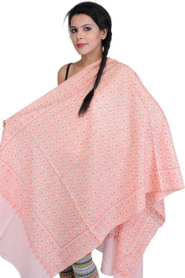 30% OFF on Exotic India Embroidered Wool Women's Scarf