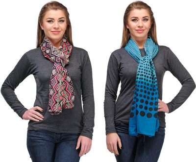 62% OFF on Kiosha Polka Print, Printed Cotton Women's Scarf