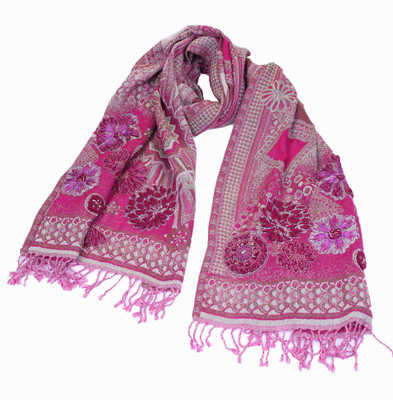 16% OFF on She Dezires Floral Print Wool Women's Scarf