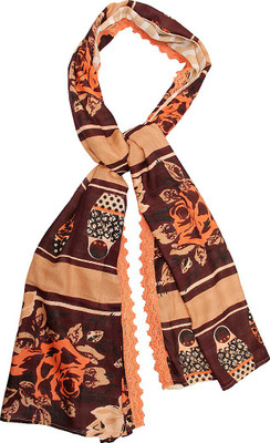 19% OFF on Scarves & Glitters Floral Print Cotton Women's Scarf