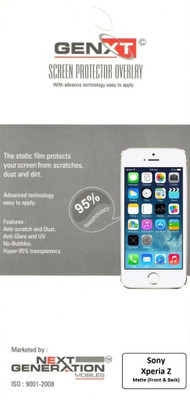 68% OFF on Genxt GXMTSNZFB Matte Front & Back Protector for Sony Xperia Z 68% OFF on Genxt GXMTSNZFB Matte Front & Back Protector for Sony Xperia Z