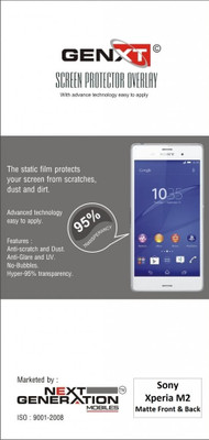 68% OFF on Genxt GXMTSXM2FB Matte Front & Back Protector for Sony Xperia M2 68% OFF on Genxt GXMTSXM2FB Matte Front & Back Protector for Sony Xperia M2