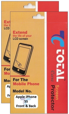 60% OFF on Total Care 2TS5SFB Pack of 2 Scratch Resistant Front & Back Protector for Apple iPhone 5S 60% OFF on Total Care 2TS5SFB Pack of 2 Scratch Resistant Front & Back Protector for Apple iPhone 5S