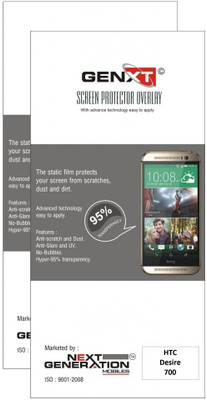 75% OFF on Genxt G2700 Pack of 2 Clear Screen Guard for HTC Desire 700 75% OFF on Genxt G2700 Pack of 2 Clear Screen Guard for HTC Desire 700