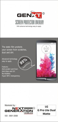 72% OFF on Genxt GCMTLG686 Matte Screen Guard for LG G pro lite D686 72% OFF on Genxt GCMTLG686 Matte Screen Guard for LG G pro lite D686