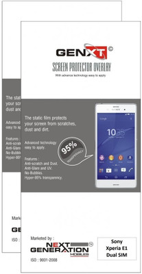 Genxt 2GFE1D Pack of 2 Anti-Finger Print Screen Guard for Sony Xperia E1 Dual