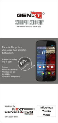 70% OFF on Genxt GXTMMY Matte Screen Guard for Micromax Yureka 70% OFF on Genxt GXTMMY Matte Screen Guard for Micromax Yureka