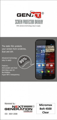 65% OFF on Genxt GM4500 Clear Screen Guard for Micromax Bolt AD4500 65% OFF on Genxt GM4500 Clear Screen Guard for Micromax Bolt AD4500