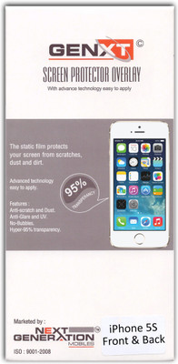 82% OFF on GenXT Premium Pack i5S Front & Back Screen Guard for iPhone 5S