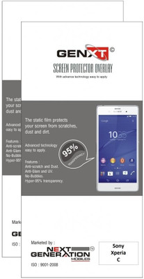 74% OFF on Genxt 2GFXC Pack of 2 Anti-Finger Print Screen Guard for Sony Xperia C