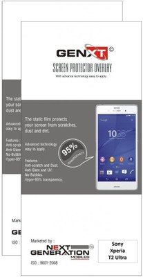 74% OFF on Genxt 2GGT2U Pack of 2 Anti-Glare Screen Guard for Sony Xperia T2 Ultra