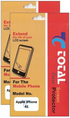 60% OFF on Total Care TC24S Pack of 2 Clear Screen Guard for Apple iPhone 4S 60% OFF on Total Care TC24S Pack of 2 Clear Screen Guard for Apple iPhone 4S