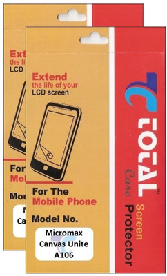 58% OFF on Total Care TC2A106 Pack of 2 Clear Screen Guard for Micromax A106 unite 2