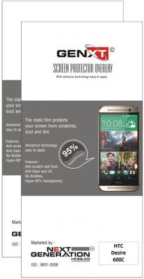 75% OFF on Genxt 2GS600C Pack of 2 Scratch Resistant Screen Guard for HTC Desire 600C