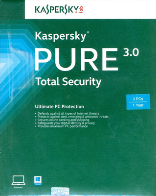 27% OFF on Kaspersky Pure 3.0 Total Security 3 PC 1 Year 27% OFF on Kaspersky Pure 3.0 Total Security 3 PC 1 Year