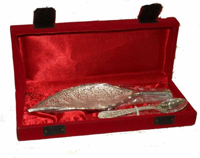 StatueStudio Silver Gift Pack Bowl Spoon Plate Ladle Serving Set