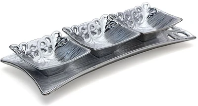 30% OFF on MOM Italy Silver Serving W 3pc Bowl Set Bowl Tray Serving Set 30% OFF on MOM Italy Silver Serving W 3pc Bowl Set Bowl Tray Serving Set