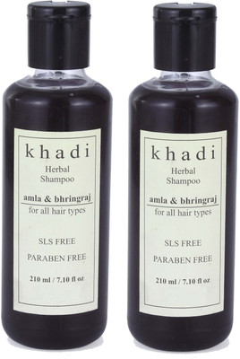 Khadi Herbal Amla & Bhringraj Shampoo (SLS, Sulfate & Paraben Free) (420 Ml)