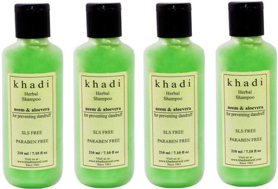 Khadi Herbal Neem And Aloe Vera SLS And Parabens Free Shampoo (840 Ml)