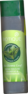 Biotique Bio Henna Leaf Fresh Texture Shampoo & Conditioner With Color - 210 Ml