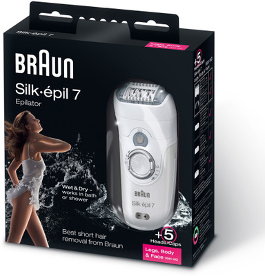 Braun Silk Epil 7681 Epilator – Wet and Dry  (White) 