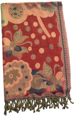 43% OFF on Shawls Of India Su Jaquard Viscose Self Design Women's Shawl