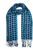 Per Te Solo Print Design Stoles Navy Viscose Self Design Women's Shawl Per Te Solo Print Design Stoles Navy Viscose Self Design Women's Shawl