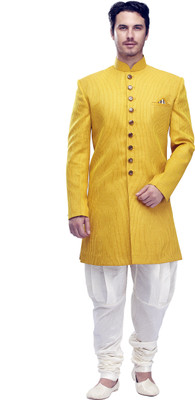 Manyavar Trendy Self Design Sherwani Manyavar Trendy Self Design Sherwani