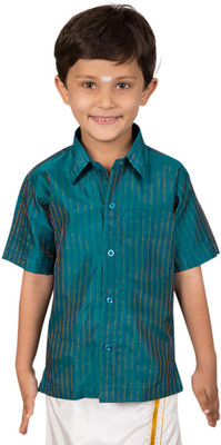 9% OFF on Thangamagan Boy's Striped Festive, Wedding Shirt