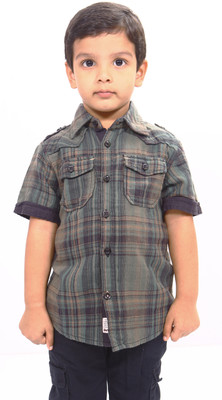 Bio Kid Baby Boy's Checkered Casual Shirt