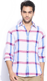 Peter England Men's Checkered Casual Shirt