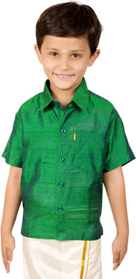 10% OFF on Thangamagan Boy's Solid Festive, Wedding Shirt
