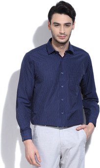 Peter England Men's Striped Formal Shirt
