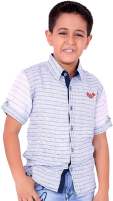 10% OFF on OKS Boys Boy's Striped Casual Shirt