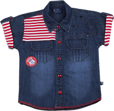 40% OFF on Lizzy Lazzy Baby Boy's Solid Casual Denim Shirt