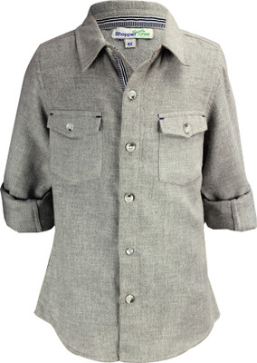 ShopperTree Boy's Solid Casual Shirt ShopperTree Boy's Solid Casual Shirt