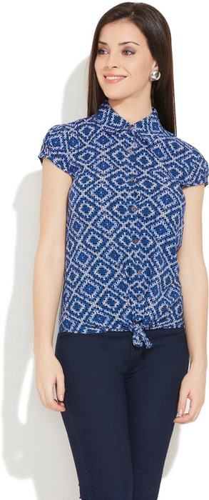Deal Jeans Tie Up Drama Women's Printed Casual Shirt