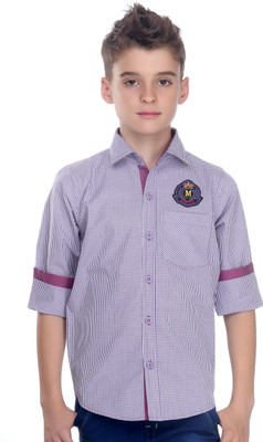 Mash Up Boy's Checkered Casual Shirt