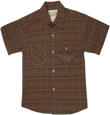 Overdrive Boy's Checkered Casual Shirt Overdrive Boy's Checkered Casual Shirt