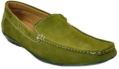 70% OFF on RJ Fashion Synthetic Green Loafers
