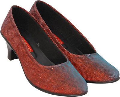 Stiletto Maroon Color Slip On Shoes