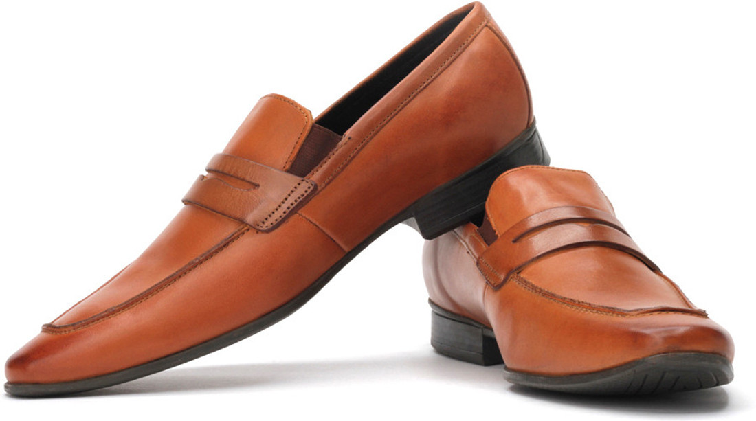 Ruosh Genuine Leather SemiFormal Shoes Buy Tan Color